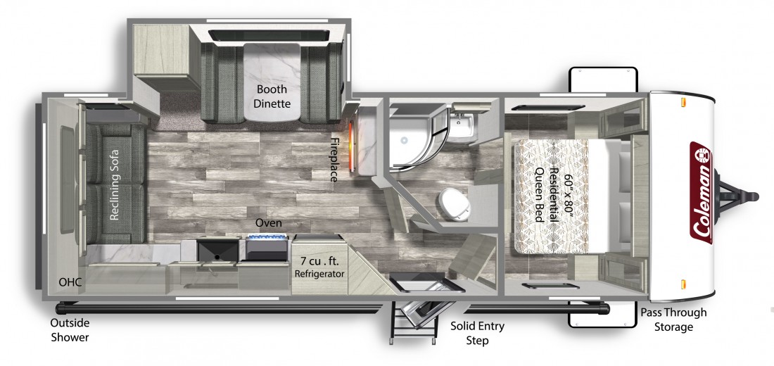 2022 DUTCHMEN COLEMAN LIGHT 2515RL, , floor-plans-day image number 0